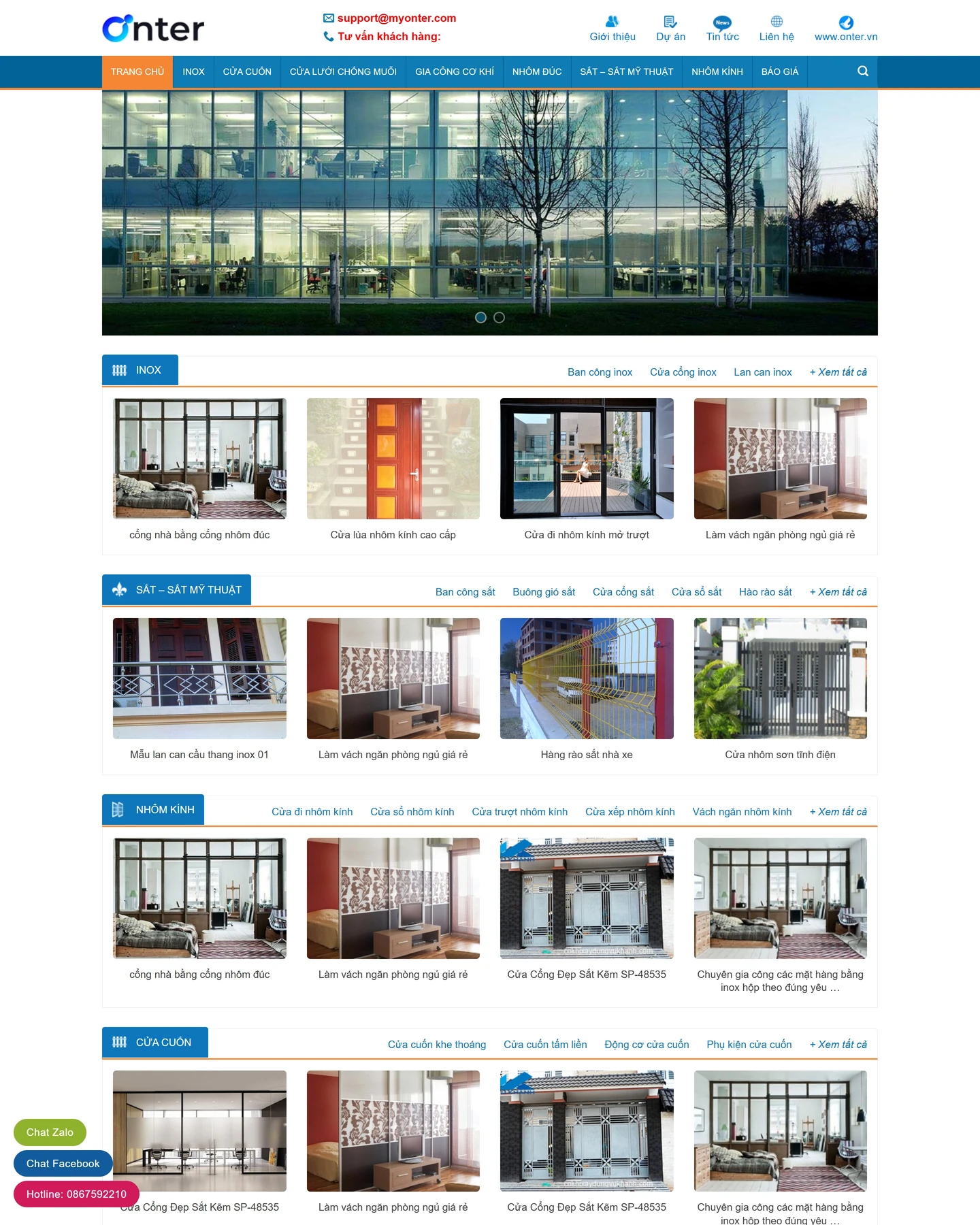Ảnh xem trước mẫu website Gia công cơ khí