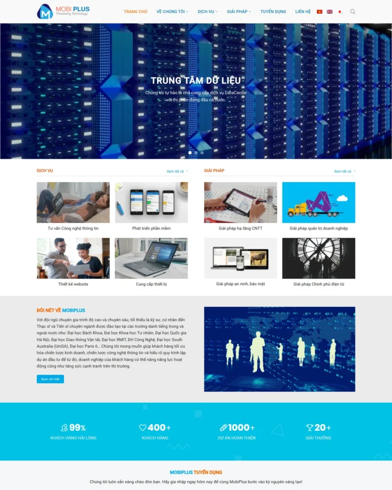 Mẫu website Mobiplus