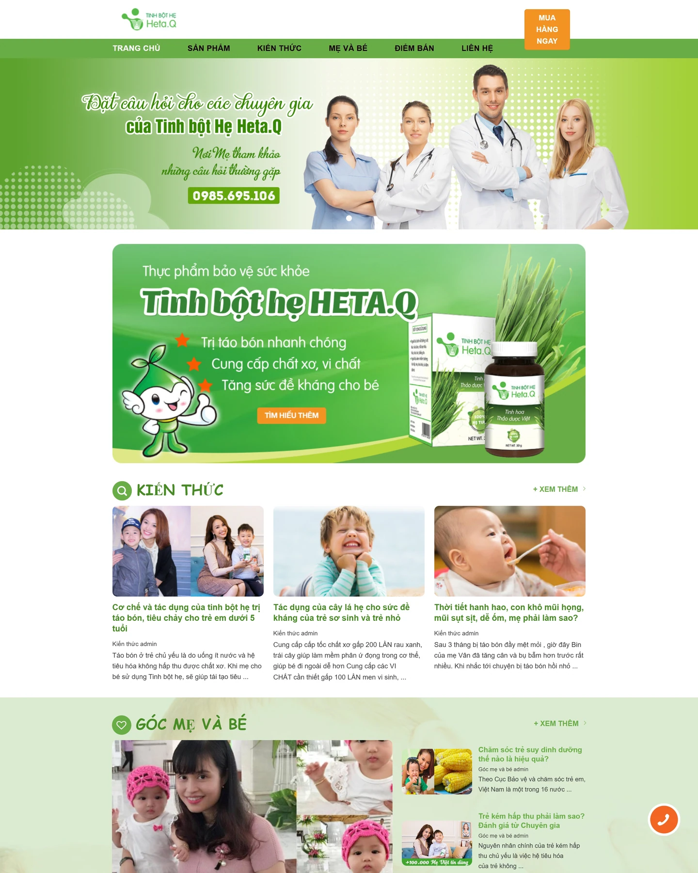Mẫu website Tinh bột cho lĩnh vực Doanh nghiệp