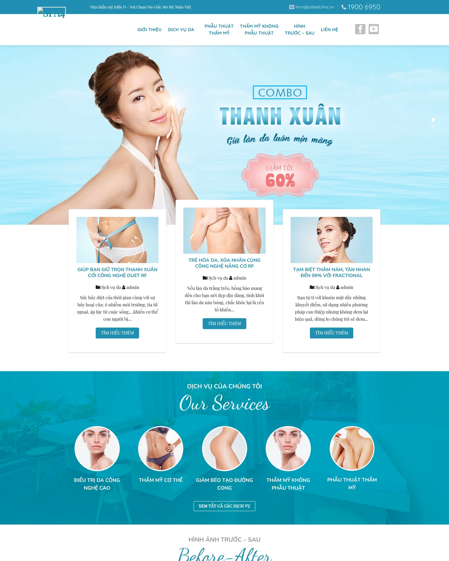 Mẫu website Spa 4 cho lĩnh vực Mỹ phẩm & Làm đẹp