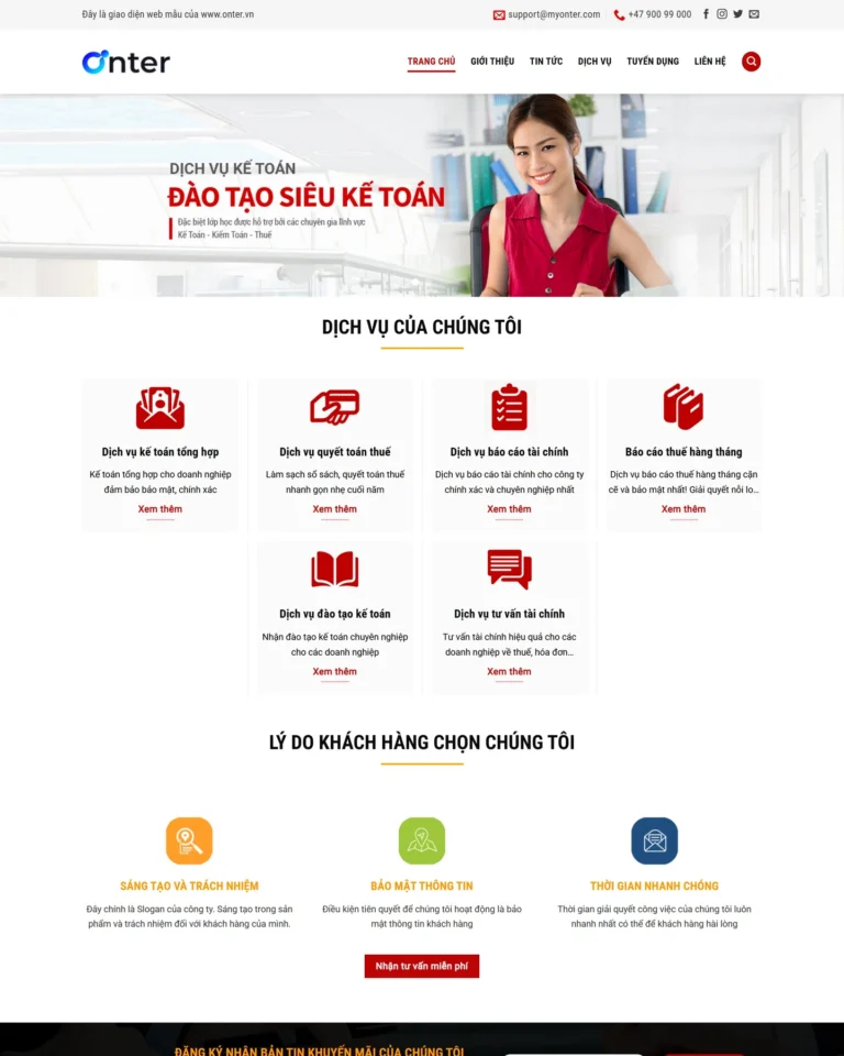Mẫu website Giới thiệu công ty