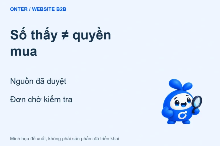 Bee Onter bên tiêu đề Số thấy ≠ quyền mua và các ý chính của bài viết