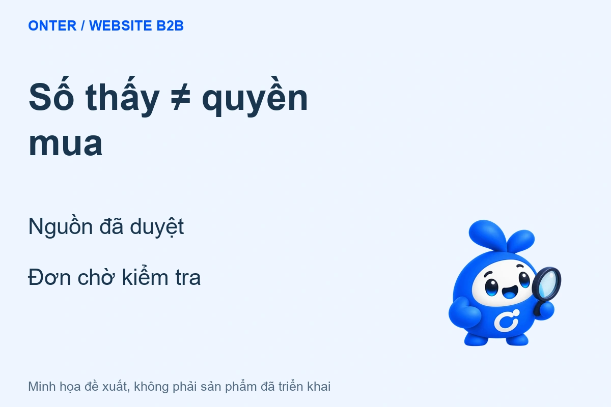 Bee Onter bên tiêu đề Số thấy ≠ quyền mua và các ý chính của bài viết