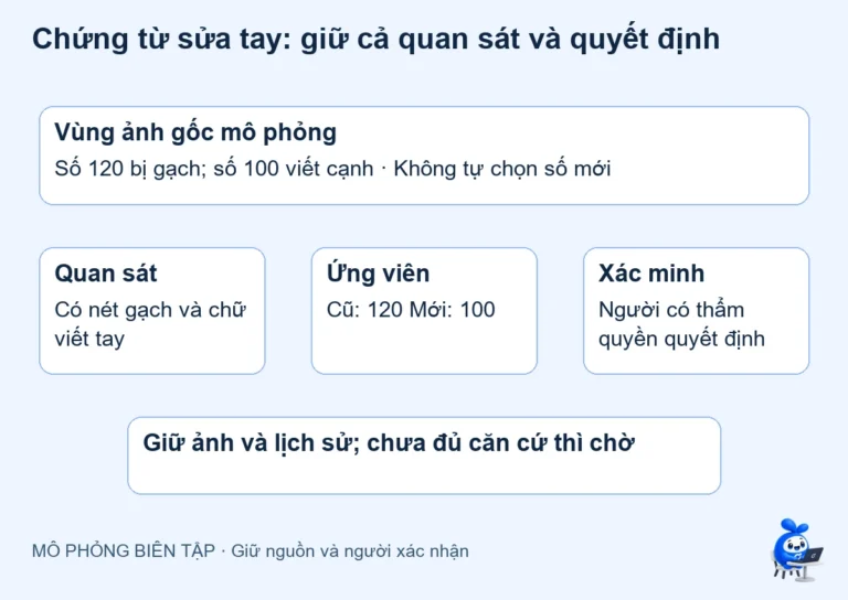 AI OCR chữ gạch xóa, sửa tay: giữ dấu vết bản gốc