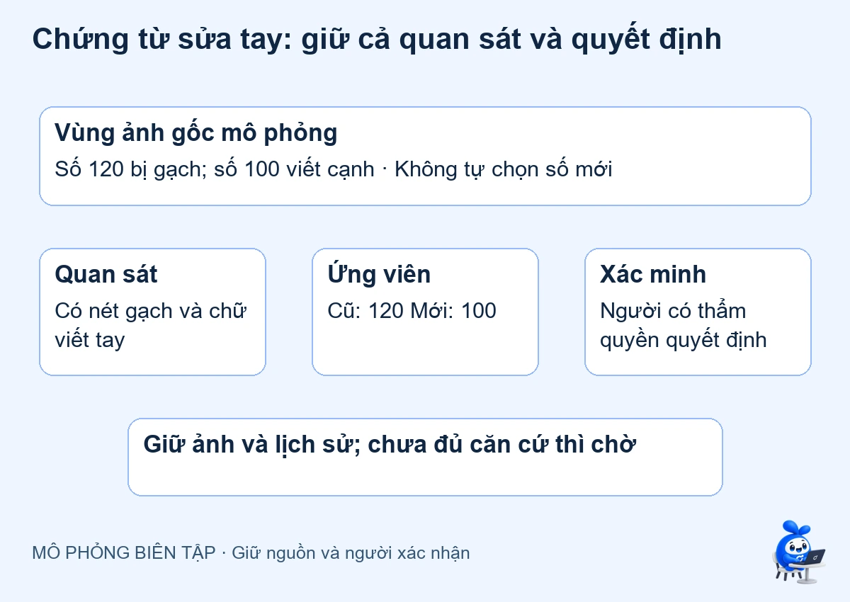 AI OCR chữ gạch xóa, sửa tay: giữ dấu vết bản gốc