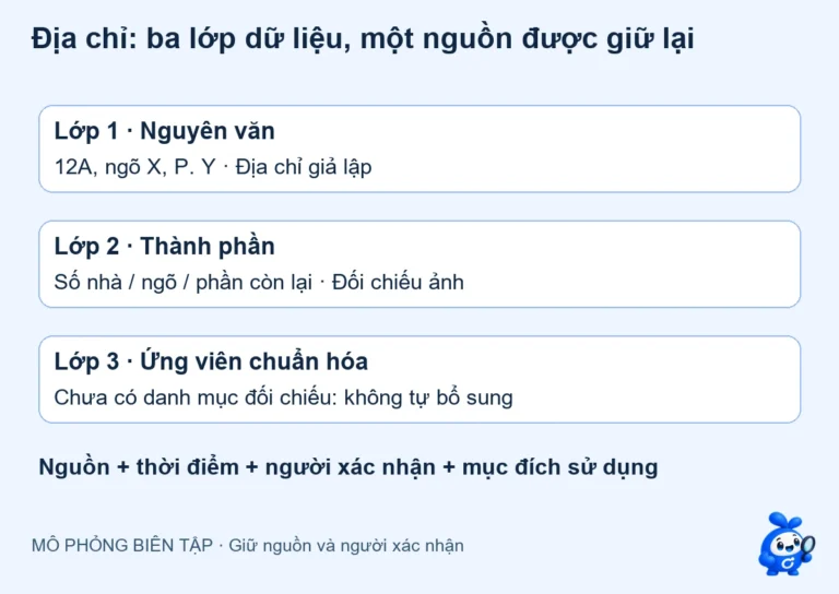 AI trích địa chỉ: giữ nguồn trước khi chuẩn hóa