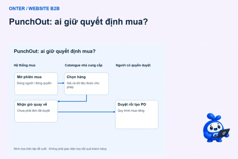 Catalogue PunchOut: chuyển giỏ hàng về hệ thống mua, chưa phải đơn đã duyệt