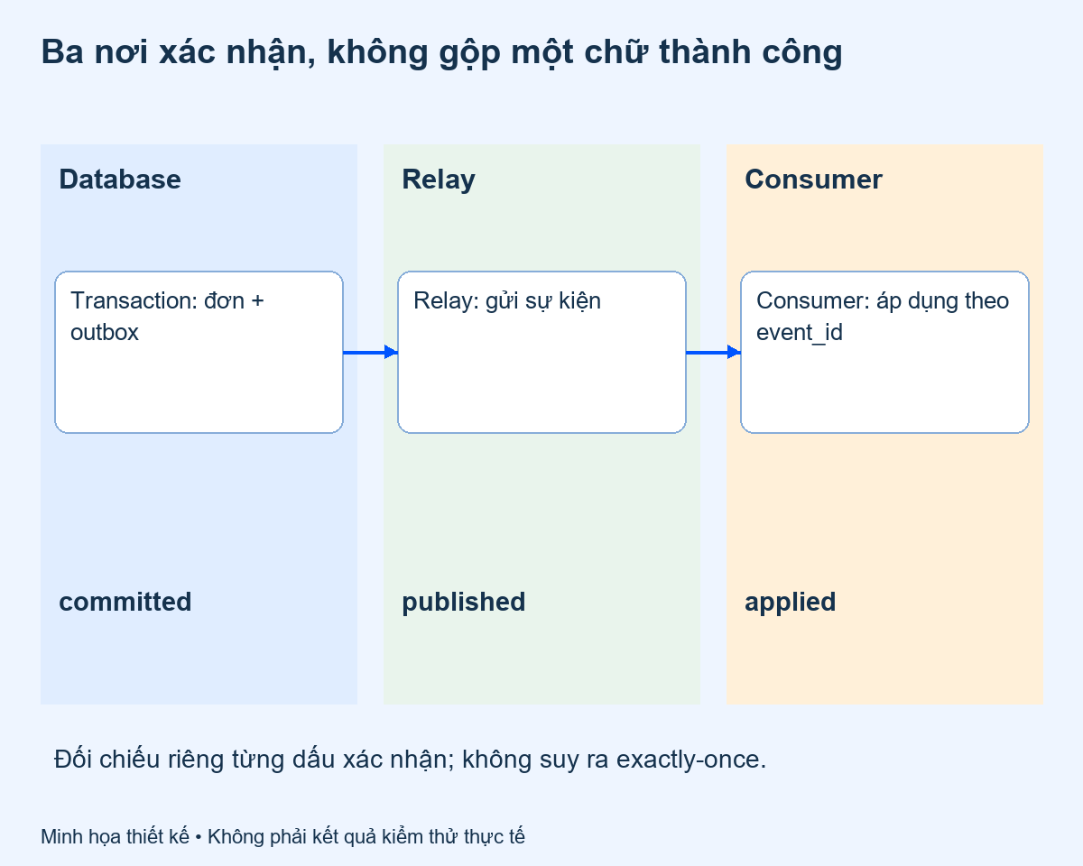 Ba nơi xác nhận, không gộp một chữ thành công