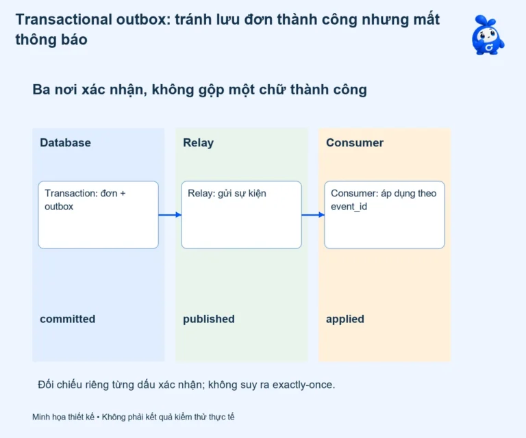 Transactional outbox: tránh lưu đơn thành công nhưng mất thông báo