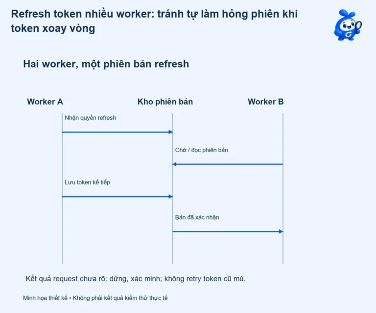 Refresh token nhiều worker: tránh tự làm hỏng phiên khi token xoay vòng