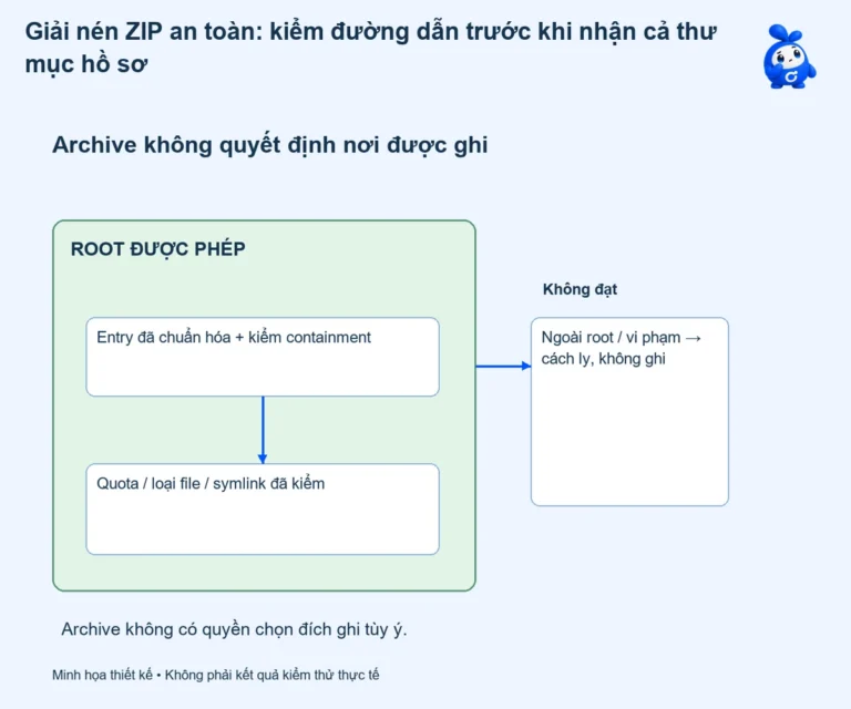 Giải nén ZIP an toàn: kiểm đường dẫn trước khi nhận cả thư mục hồ sơ