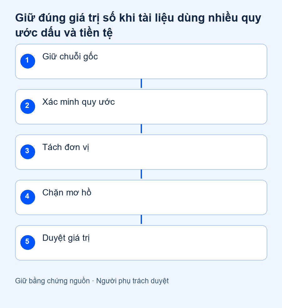 Sổ giá trị thô–chuẩn hóa–đơn vị và quy tắc chặn số mơ hồ