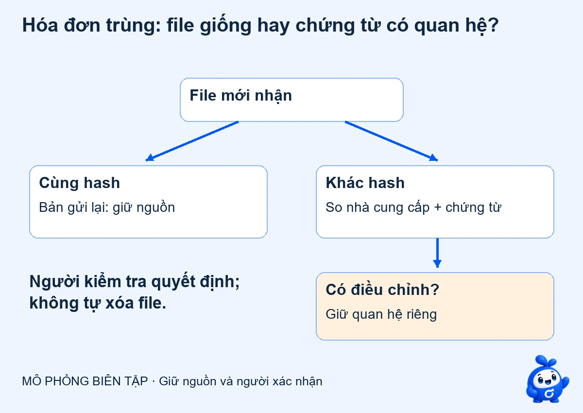 AI phát hiện hóa đơn trùng: tách bản gửi lại khỏi chứng từ mới