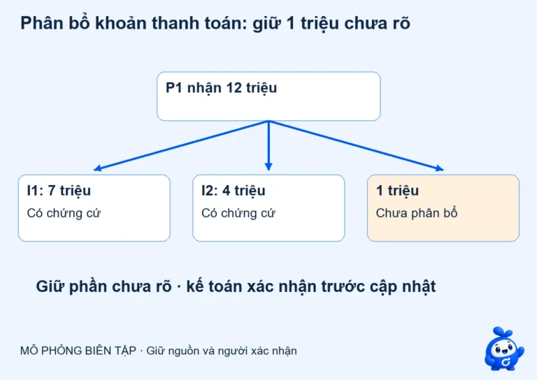 AI phân bổ khoản thanh toán: giữ phần chưa rõ thay vì tự tất toán