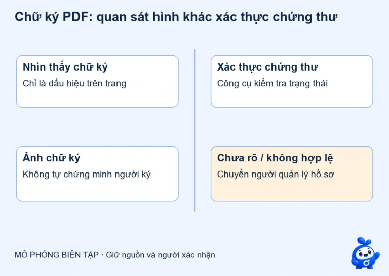 AI kiểm tra chữ ký PDF: đừng nhầm ảnh ký với xác thực chữ ký số