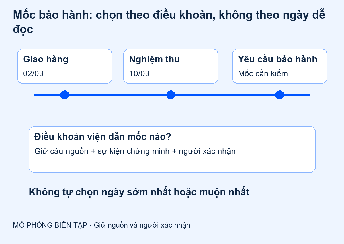 Mốc bảo hành: chọn theo điều khoản, không theo ngày dễ đọc