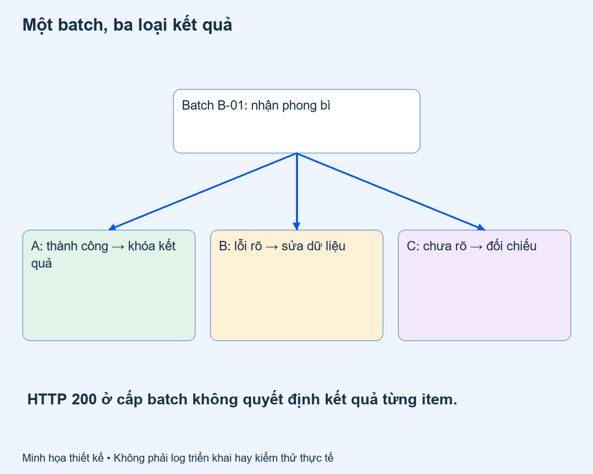 API xử lý lô: Một batch, ba loại kết quả