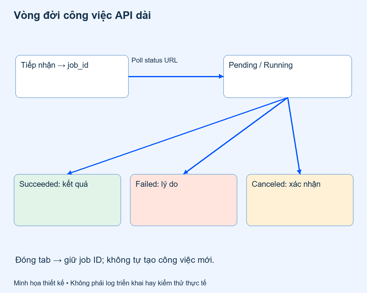 API tác vụ dài: Vòng đời công việc API dài