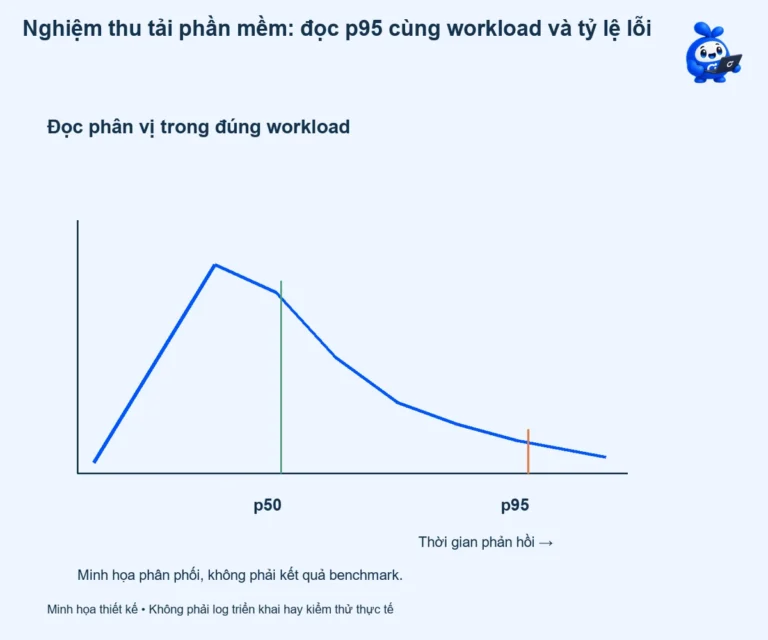 Nghiệm thu tải phần mềm: đọc p95 cùng workload và tỷ lệ lỗi