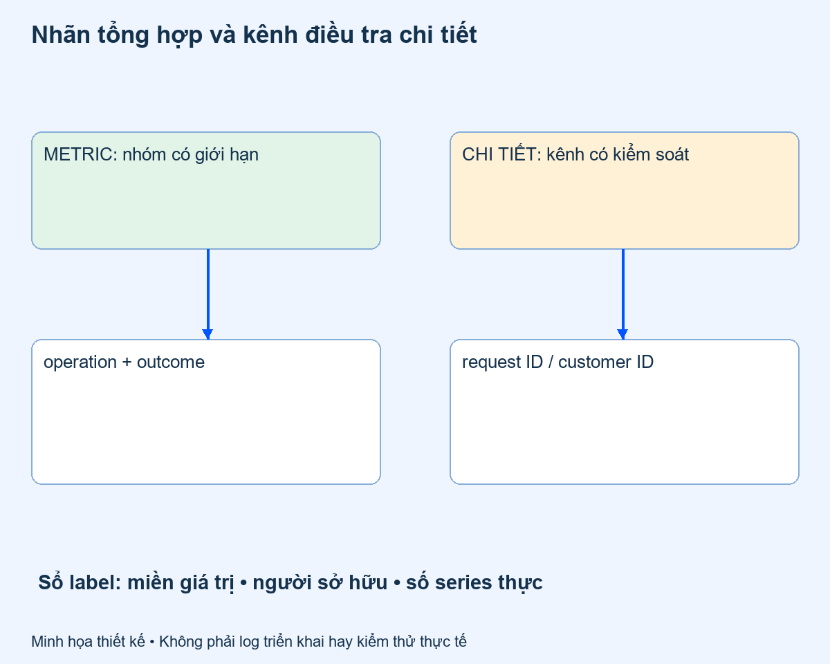 cardinality metrics: Nhãn tổng hợp và kênh điều tra chi tiết
