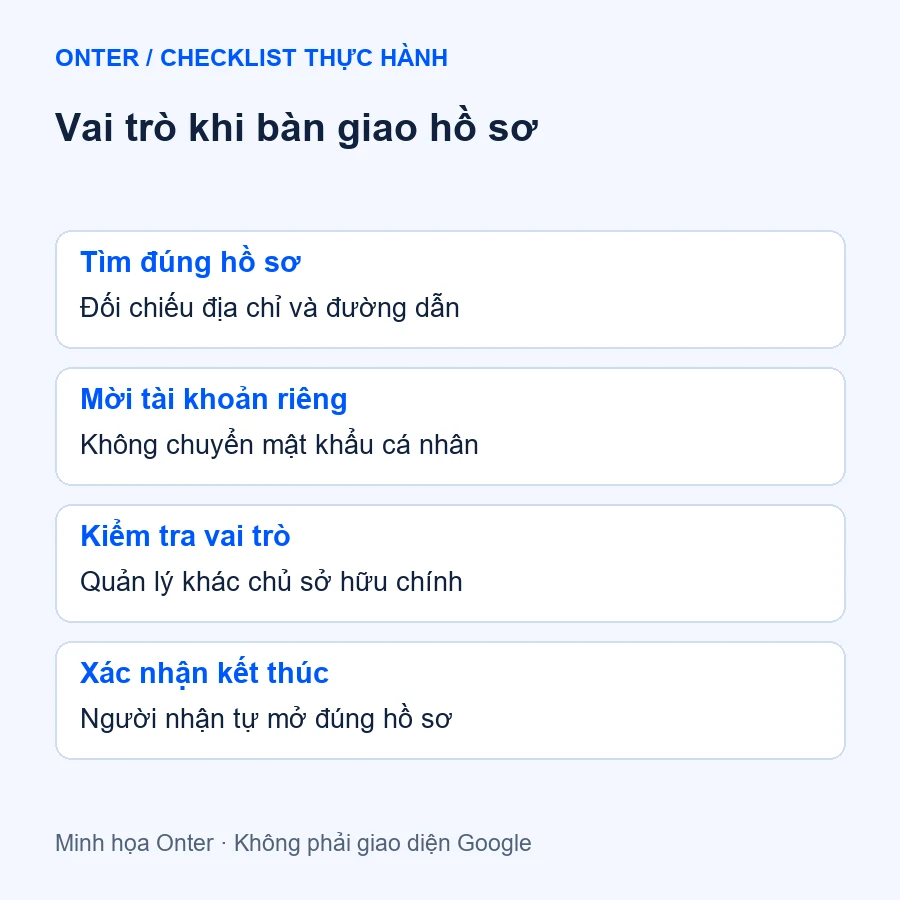 Vai trò khi bàn giao hồ sơ