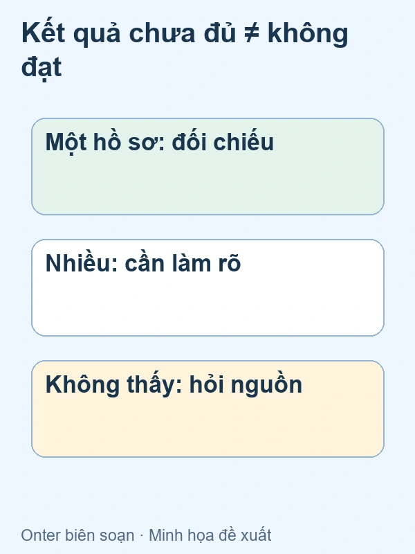Ba kết quả tra cứu COA cần cách diễn đạt khác, không tự kết luận chất lượng