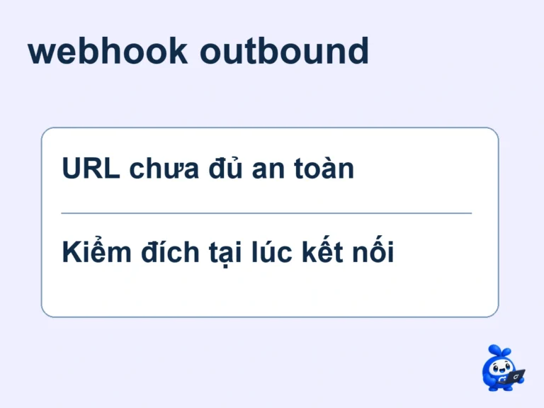 webhook outbound: minh họa ranh giới url đăng ký, dns và địa chỉ thật lúc kết nối