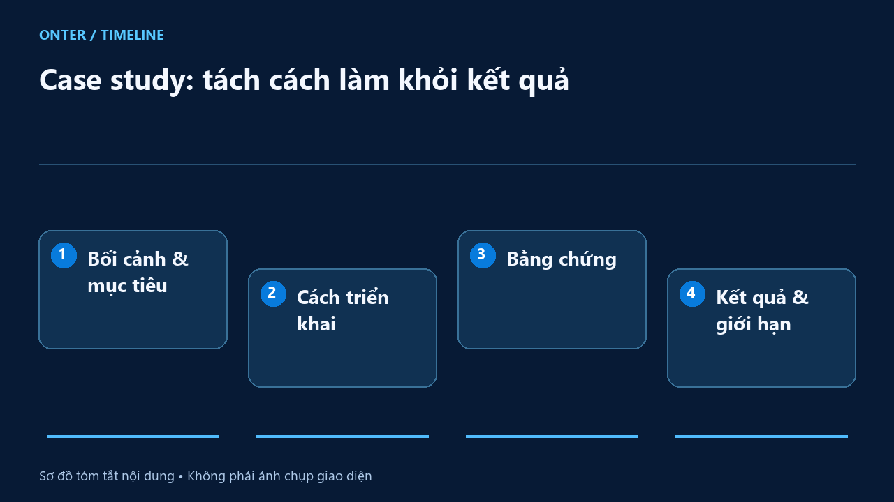Case study: tách cách làm khỏi kết quả