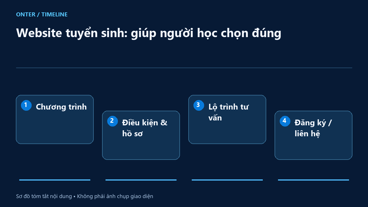 Website tuyển sinh: giúp người học chọn đúng