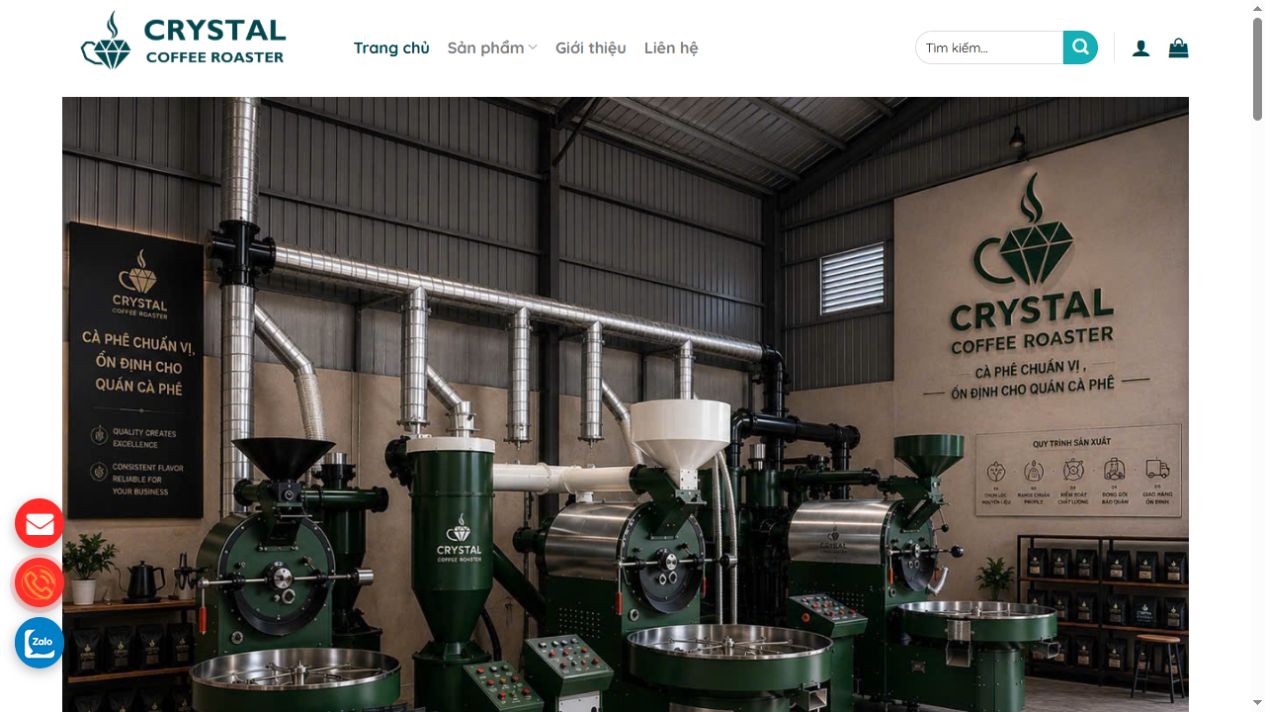 Giao diện Crystal Coffee Roaster