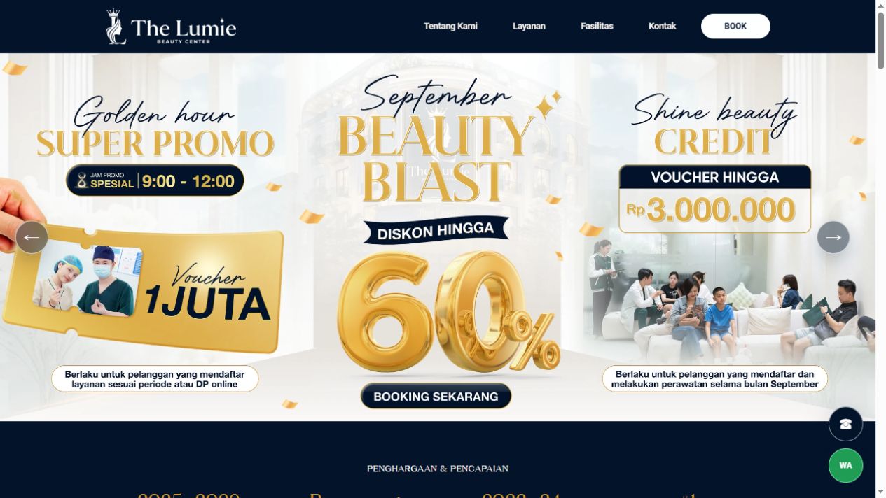 Giao diện The Lumie Beauty