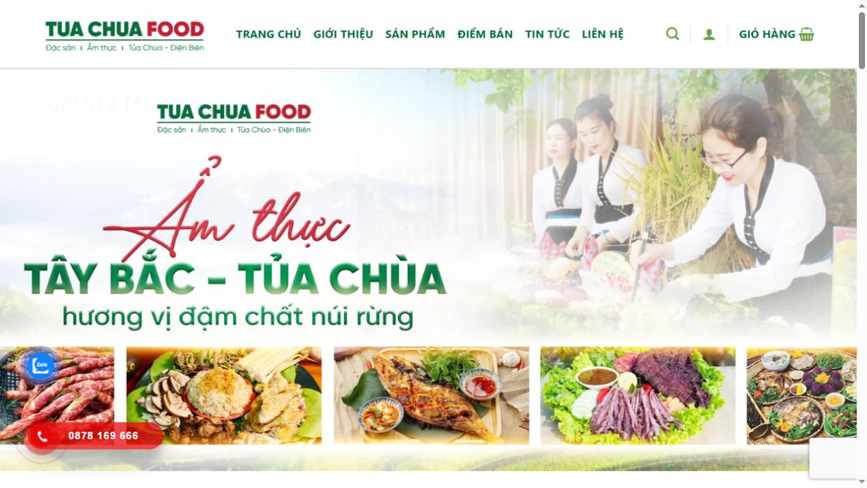 Giao diện Tủa Chùa Food